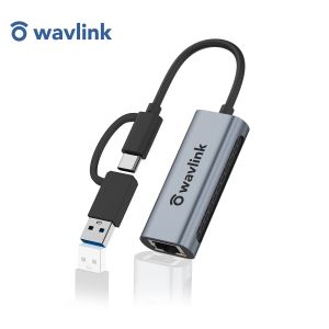 WAVLINK Converter USB To LAN Kabel Adapter USB 3.0 Type C To RJ45 USB LAN Gigabit 2.5G Ethernet Connector Kabel LAN ke USB Laptop Network Adapter