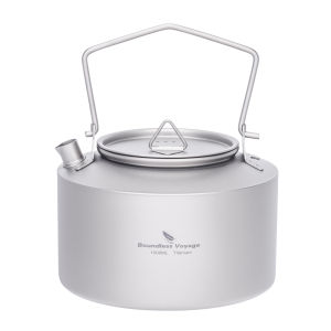 Boundless Voyage | Boundless Voyage 1L Kettle Titanium Teapot Lightweight & Fast Heating Boiling Water Jug for Hiking Picnic Travel Ti3099D