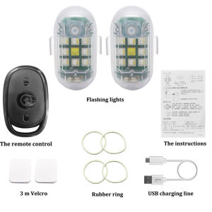 2pcs/4pcs Wireless LED Strobe Light Warning Lamp Flash Indicator for Car Auto Motorcycle Bike Drone Scooter