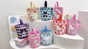 HUIIUH กระเป๋าผ้าใบแฟชั่นการ์ตูนกระเป๋า Bucket ความจุขนาดใหญ่กระเป๋าถือ