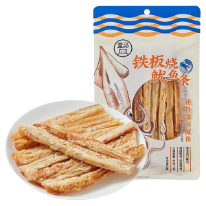 BoxMa Iron Plate Squid Strips 80g Protein Rich Seafood Snacks Ready to Eat Delicious Leisurely Sea Flavor Nuts And Snacks