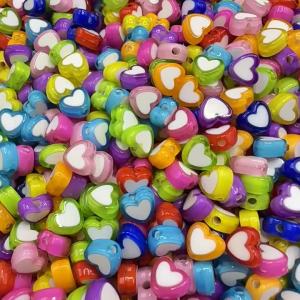 8mm 320pcs/160pcs Pink Peach Heart Style Valentines Day Color Scheme Beads For Jewelry Making DIY Couple Bracelet Necklace