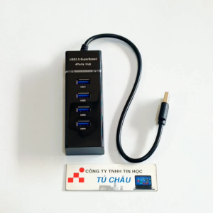 Hub chia USB 1 ra 4 / Hub USB 3.0 (Đèn Led báo kết nối cáp dài 30Cm)