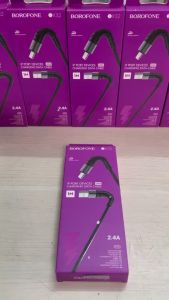 Cáp dù sạc nhanh Bx32 Chính hãng BOROFONE - Sạc nhanh - Dây dù chống đứt - mẫu mã đẹp