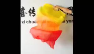 COD 1.8M Long Dance Fan Belly Dance Performance Long Fans Multicolor Bamboo Fan Veil Silk Fan