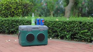 Camping Cooler Box 21L Kotak Ais Batu With Speaker Travel Picnic Ice Box Cooler Outdoor Portable Fishing Cooler Box