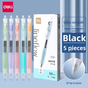 deli | Fresh Style Student Large Capacity 0.5mm Press Type Quick Drying Ballpoint Pen