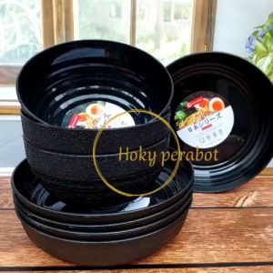 Piring ramen mangkuk ramen 8 inch / PAKET ISI 12 PCS PIRING DAN MANGKUK