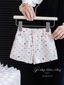 Korean Style Fashion Heart Print Casual Shorts