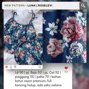 hellopajamas | LUNA setelan rayon yukensi tanktop hot pants short pants celana pendek kancing depan sleepwear busui friendly