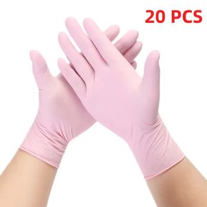 3.5Mil Pink Disposable Nitrile Gloves Powder Free Tattoo Gloves for Beauty Salon Hair Dye Esthetician Pet Care Cleaning Gloves