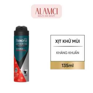 Xịt Khử Mùi Nam Rexona Men Invisible & Antibacterial 135ml