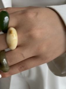 Ingemark | Ingemark Y2K Boho Smooth Resin Finger Rings for Women Trend 2025 New Fashion Simple Geometric Rings Aesthetic Daily Jewelry Gift