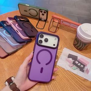 szhaiyu | For iPhone 18 Pro Max 18 17 Pro Luxury Matte Translucent For Magsafe Case With Glass Lens Protection Shockproof Back Cover Funda