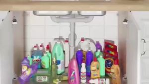 2 Tier Under Sink Organizer Pull Out Storage Rack With Sliding Drawer Storage Wire Basket For Kitchen Bathroom Cabinet Organizer