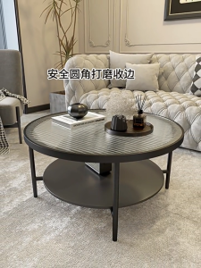SiamHome Nordic Round Glass Coffee Table Dining Room And Living Room Home Use Rock Plate Tea Table Modern Living Room Table Meja Kopi Bulat 圆形茶几
