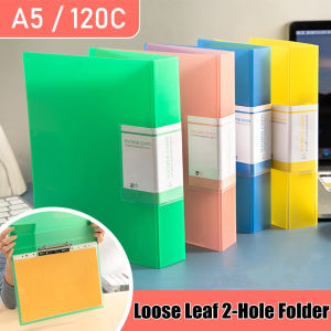 A5 Two Hole Folder Color Loose Leaf 2-Hole Folder Transparent Perforated Folder