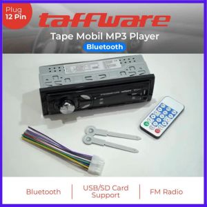 COD Taffware Tape Mobil Audio MP3 Player Bluetooth 5.0 60W dengan Remote