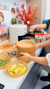 Air Fryer Paper Liner Disposable Baking Parchment 50pcs Non Stick Greaseproof Waterproof Oven Steamer Microwave