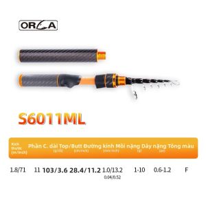 fishingfans | Cần Câu Cá FISHINGFANS ORCA 3 Telescopic Carbon Lực Kéo 8kg Siêu Ngắn Nhẹ Gọn Tiện Dụng Cho Biển Sông Hồ