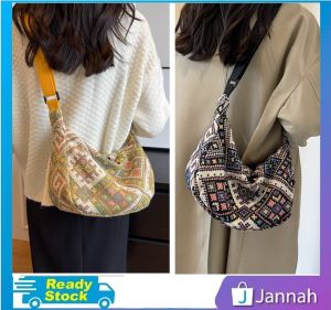 Jannah Beg Tangan Wanita Bahu Jinjing Silang ( Batik Canvas Women Travel Office Outer Sling Shoulder Bag Handbag Tote ) 6G4