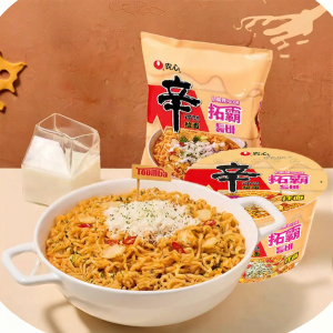 NONG SHIM | Creamy Cheese Spicy Korean Dry Noodles