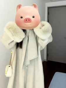 CHANGTONG | Áo Khoác Sweater Dài Trung Bình Phong Cách Hàn Quốc