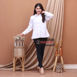 Kemeja Wanita Polos Lengan Panjang