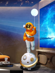 Smart Astronaut Moonlight Lamp High End Decorative Ornaments Living Room TV Side Floor Standing Starry Sky Lamp Nordic Style Resin Craft