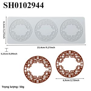 Khuôn Silicon Làm Bánh Hình Lưới Cửa Sổ Kiểu Trung Quốc Dùng Cho Sô Cô La Giòn Ẩm Thực Phân Tử Bánh Ngọt Pháp Dụng Cụ Làm Bánh Thân Thiện Với Môi Trường