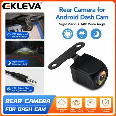 EKLEVA Camera Lùi Quan Sát Phía Sau Xe Hơi Camera Đỗ Xe Lùi Tự Động Quan Sát Ban Đêm Giắc Cắm 2.5MM Phía Sau