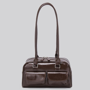 UR Retro Underarm Bag Womens Large Capacity Fashionable Tote Handbag Summer New Style Underarm Bag Soft Handle Polyester Lining