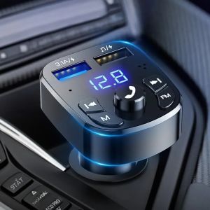 Máy Nghe Nhạc MP3 Trên Ô Tô Bộ Thu Bluetooth 5.0 Bộ Sạc Nhanh USB Kép Bộ Phát FM Có Đầu Cắm Ổ Đĩa Flash USB - Bộ Bluetooth Dành Cho Ô Tô