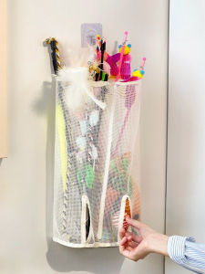 1PCS Mesh Storage Bag for Cat Toys - Wall Hanging Organizer Perfect for Pet Accessories Toy Storage Organizer Shelf Baskets