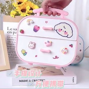 Kotak Simpanan Aksesori Rambut Kanak Kanak Perempuan Bekas Comel Hiasan Kepala Getah Rambut Kotak Barang Kemas Kartun Girl Cartoon Cute Rubber Band Head Rope Jewelry Box Headgear Hairpin Storage Box 儿童头饰收纳盒女孩宝宝梳妆整理女童卡通可爱发饰皮筋头绳首饰盒 H209