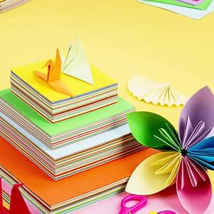 100/200/300 Chiếc Giấy Origami Hai Mặt Vuông Màu Trơn Cho Trẻ Em DIY Thêu Sò Thủ Công Trang Trí Nhiều Màu Handmade Giấy Gấp