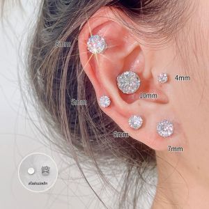 Titanium Steel Magnetic Ear Clips for Women and Men Original Design Snap Dragons Zirconia Studs Simple Ear Bone Clip Fashion Jewelry