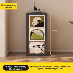 Retro Luxurious Freestanding Sideboard Large Capacity