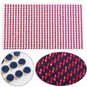 2/1Set Rhinestones Small Sticker 5mm Acrylic Self-Adhesive Diamante Rhinestones Crystals & Pearls Wall Sticker Car Sticker