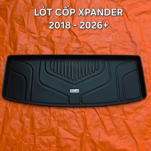 XPANDER - Riêng lót cốp MAXXCAR nhựa TPE NGUYÊN SINH đúc 5D tràn viền cho xe Mitsubishi XPANDER 2018+