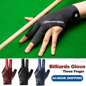 Billiards Glove Left Hand Three Finger Snooker Billiard Glove Non Slip Stickers Elasticity Billiard Training Gloves Accessories
