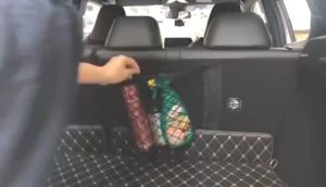 Magic Tape Car Trunk Elastic Mesh Net Pocket Storage Double-Layer Bag Interior Back Seat Magic Sticking Pocket Organizer
