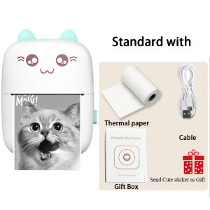 Portable Thermal Printer MINI Wirelessly BT 203dpi Photo Label Memo Wrong Question Printing With USB Cable Imprimante Portable