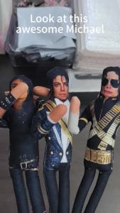 LDCX | Anime Michael Jackson Cosplay Prop Doll Plush Stuffed Figure Dolls Room Decoration Abstract Joint Mobility Props Gift