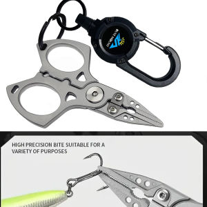 Fishing Pliers SaltwaterSainless Steel With Open Loop Hook RemoverBraided Wire ScissorsOutdoor Convenient Equipment