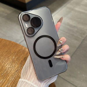 Ultra-Thin Transparent Magnetic Absorption Full-Coverage Huawei Pura70 P80 Pura80Pro Mate70 Phone Case Mens Womens Protective Shell