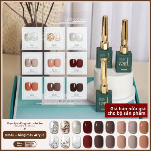 YREL | Bộ Sơn Móng Tay Gel Màu Đỏ Rượu Mới Thu