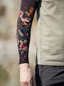 JORSIEKEMI Personalized Tattoo Sleeve Covers for Men and Women Ideal for Outdoor Sports Fishing Protection against UV Damage