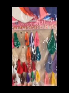 FENGHONGTAO | 10 Gói Bóng Bay Latex Đầy Màu Sắc Dày Tròn In Hình