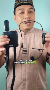 BERGARANSI Taffware Speaker Megaphone Pinggang Portable Mini Mic Wireless Bando Pengeras Suara Untuk Guru K300